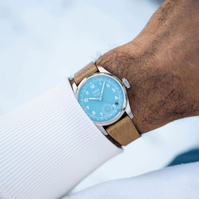 Oris Big Crown Calibre 473 38mm Watch, Blue Dial 0147377864065