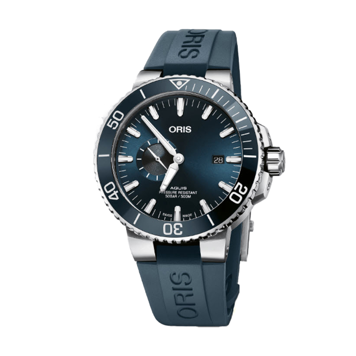 Oris Aquis Small Second Date 45.50mm Watch, Blue Dial