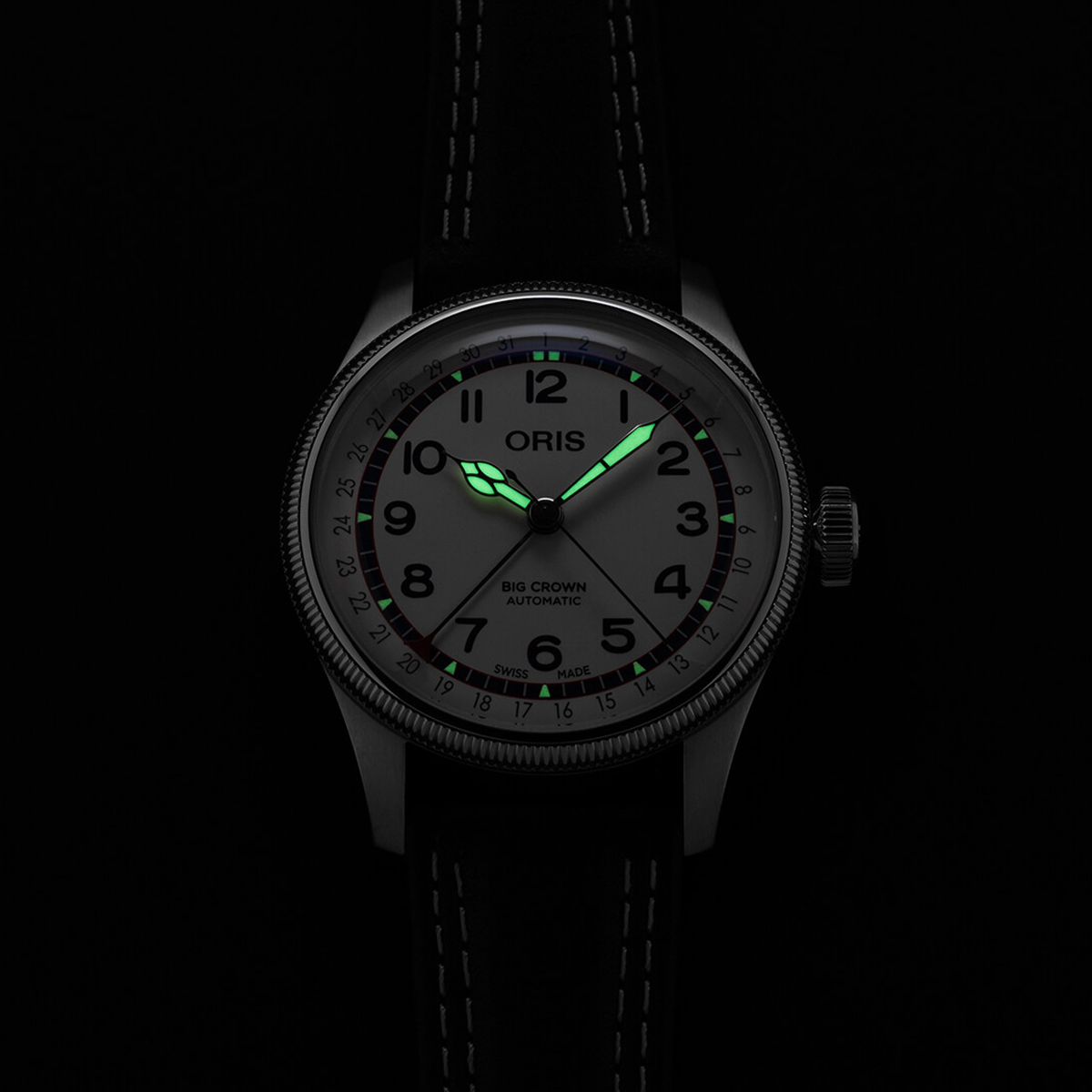 Oris Hank Aaron Limited Edition 40mm Watch, White Dial