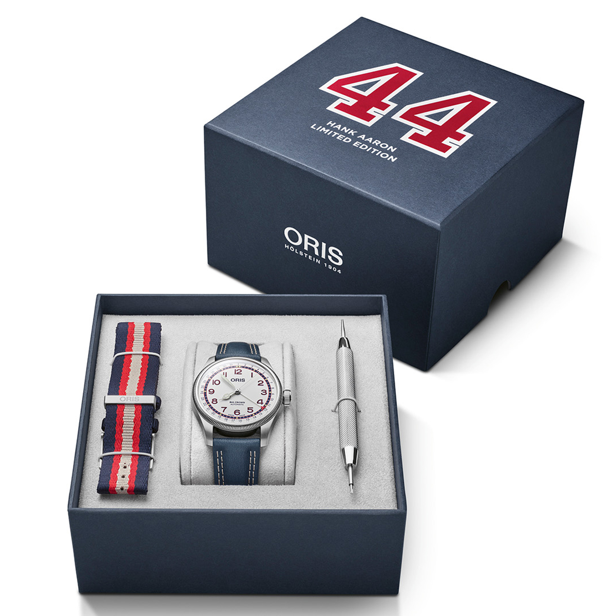 Oris Hank Aaron Limited Edition 40mm Watch, White Dial