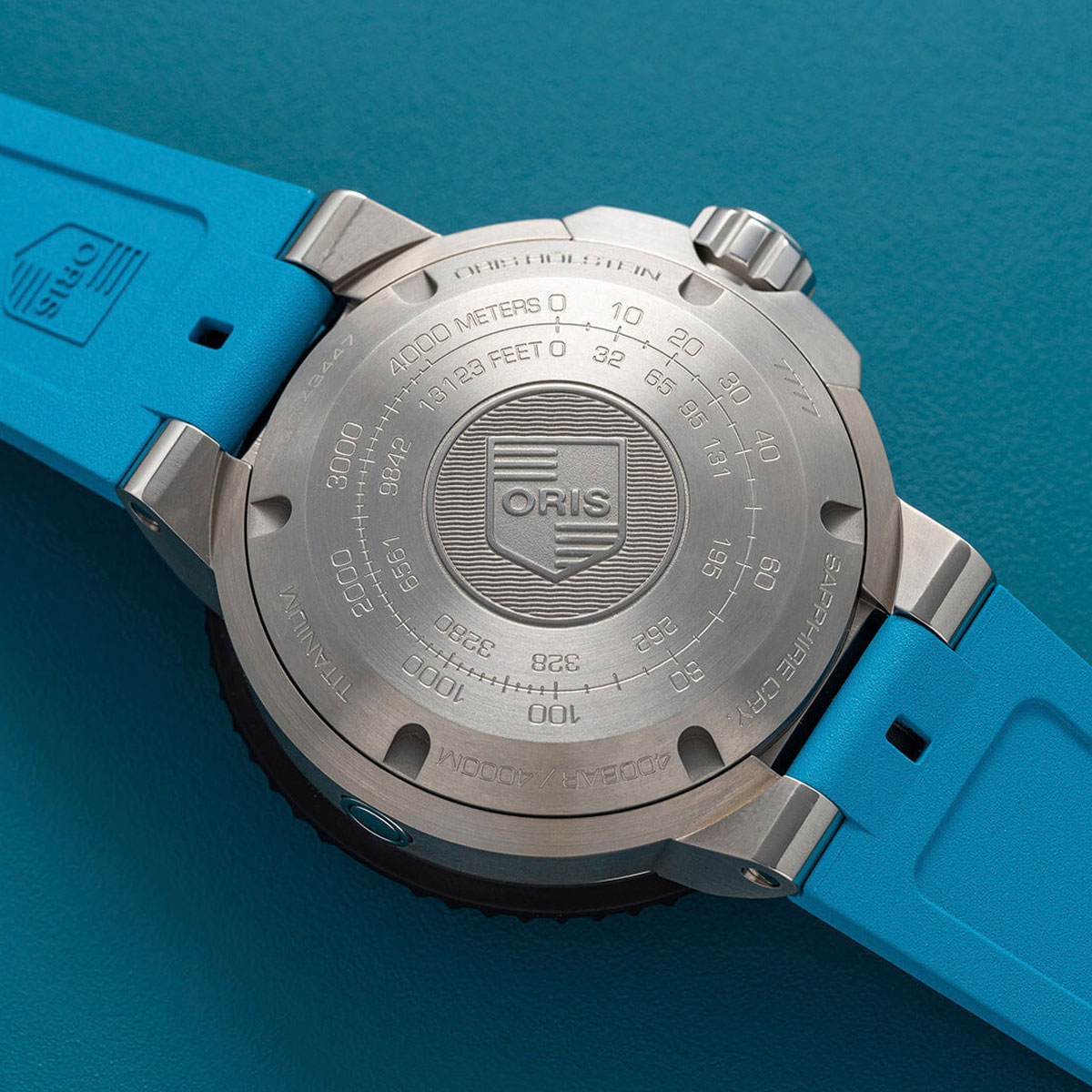 Oris Aquis Pro 4000M 49.50mm Men's Watch, Blue Pattern Dial