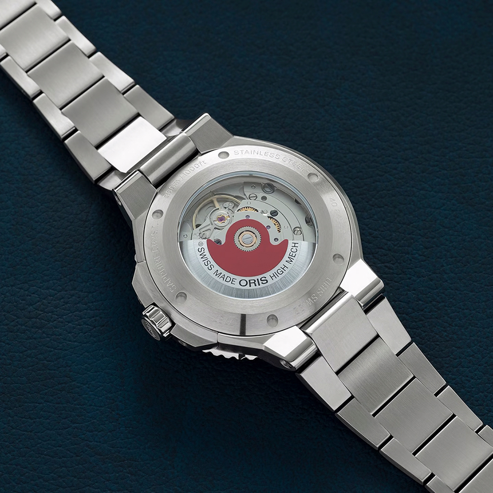 Oris Aquis Date 41.5 mm Stainless Steel Watch, Blue Dial