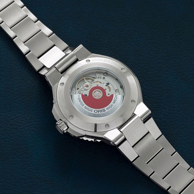 Oris Aquis Date mm Stainless Steel Watch, Blue Dial