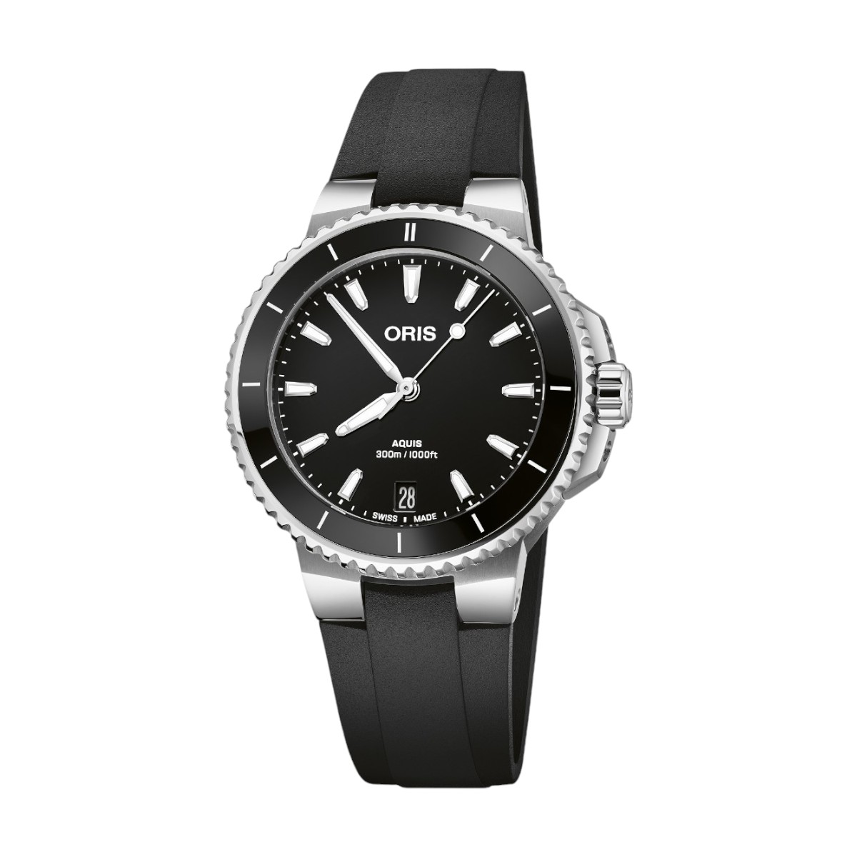 Oris Aquis Date 36.5mm Watch, Black Dial