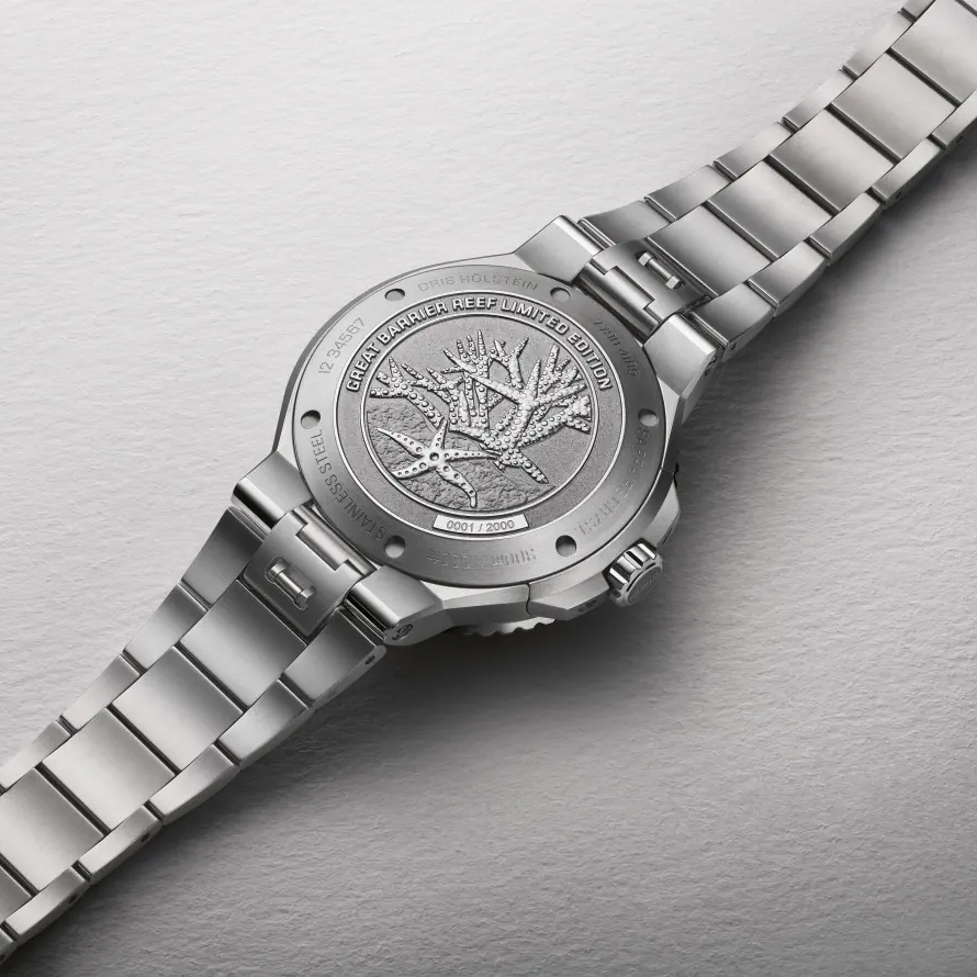 Oris Aquis Great Barrier Reef Limited Edition 43.5 mm Bracelet Watch, Gradient Blue Dial