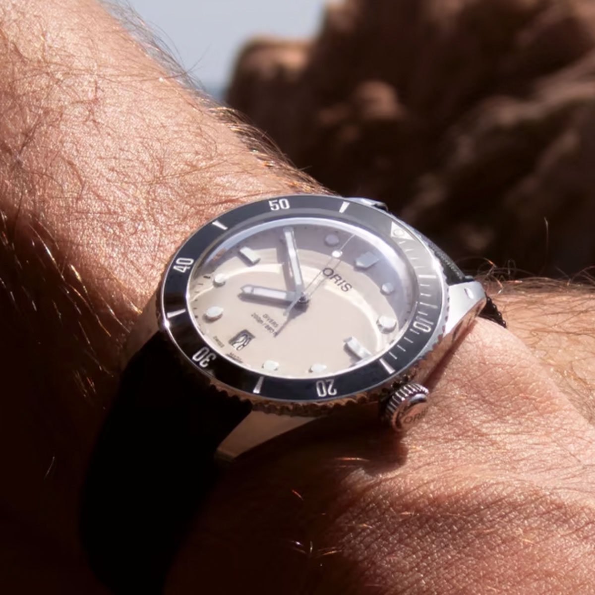 Oris Divers Date 39mm Watch, Brown Dial