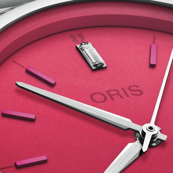 Oris Propilot x Miss Piggy Edition 34mm Watch, Hot Pink Dial