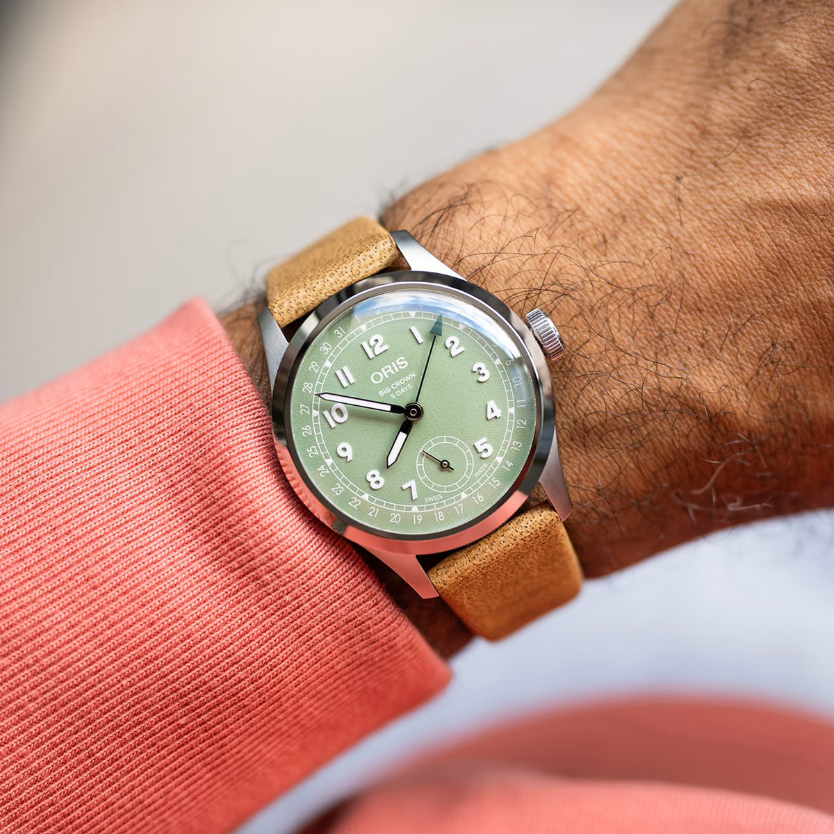 Oris Big Crown Pointer Date Calibre 403 40mm Men's Watch, Green Dial