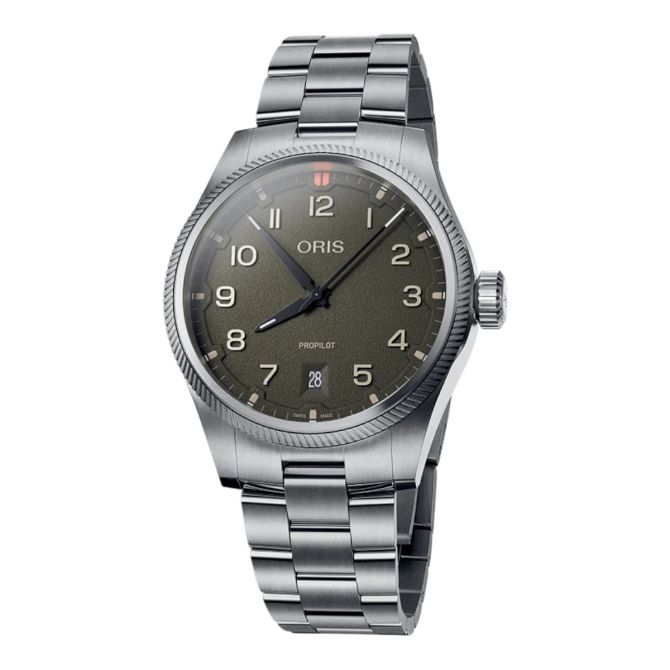 Oris ProPilot Date 41mm Men's Watch, Green Dial