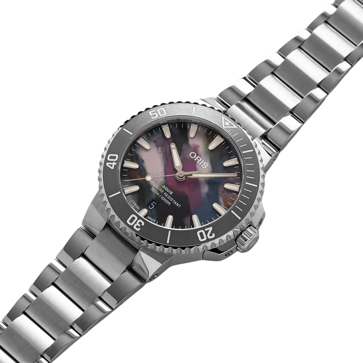 Oris Aquis Date Upcycle 41.50mm Men's Watch, Multicolored Dial