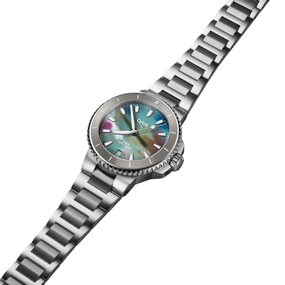 Oris Aquis Date 36.50mm Watch, White Dial