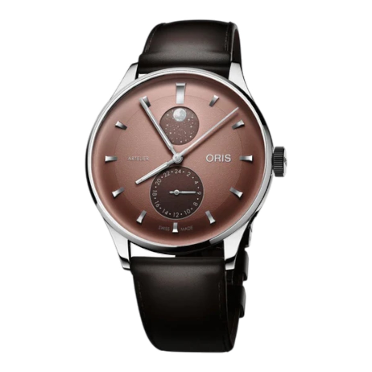 Oris Artelier Complication 39.50mm Men's Watch, Chestnut Brown Dial