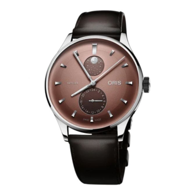 Oris Artelier Complication 39.50mm Men's Watch, Chestnut Brown Dial