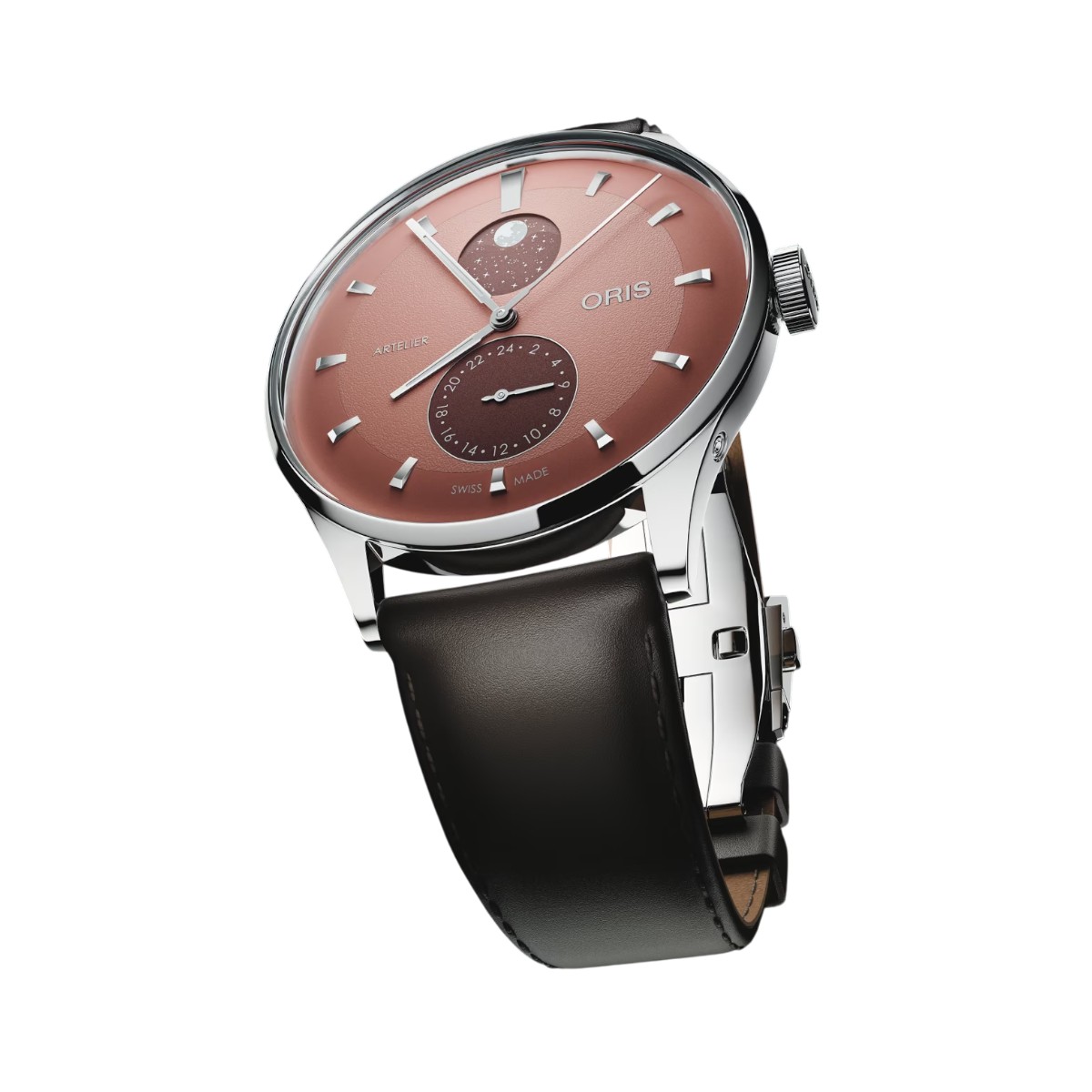 Oris Artelier Complication 39.50mm Men's Watch, Chestnut Brown Dial