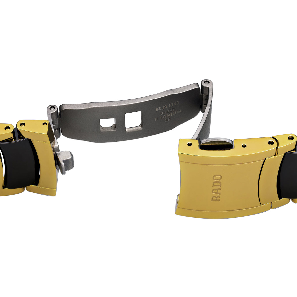 Rado Watches Centrix Diamonds 38mm Men's Watch, Black and Gold Tone Dial