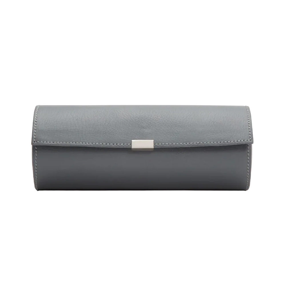 WOLF Howard 3 Piece Watch Roll, Grey