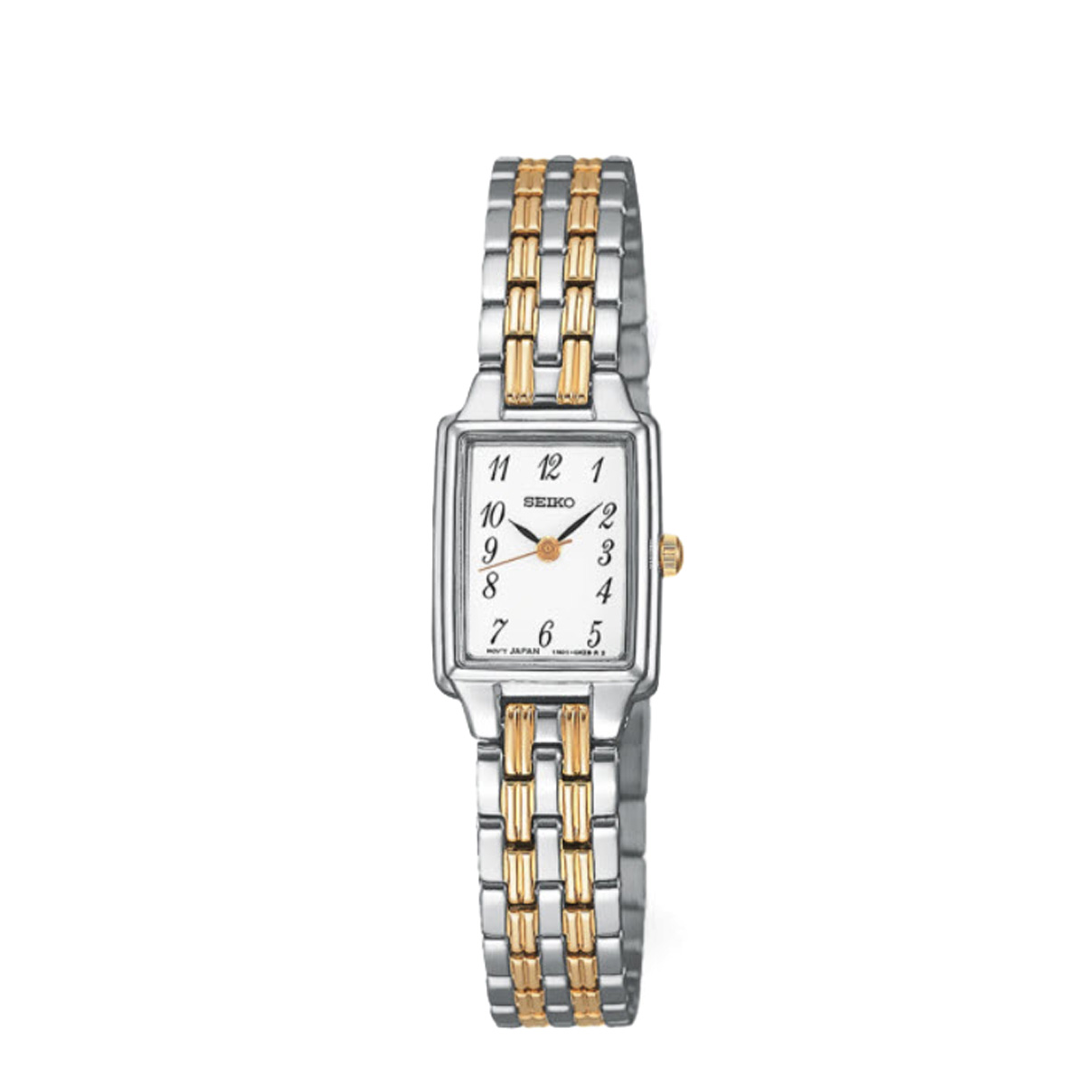 Seiko Essentials 16mm Two Tone Watch, Black and White Dial