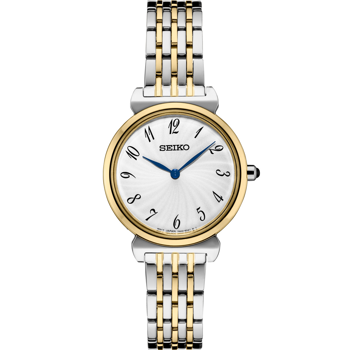 Seiko Essentials 29.6mm Gold Tone and Stainless Steel Watch, Silver ...