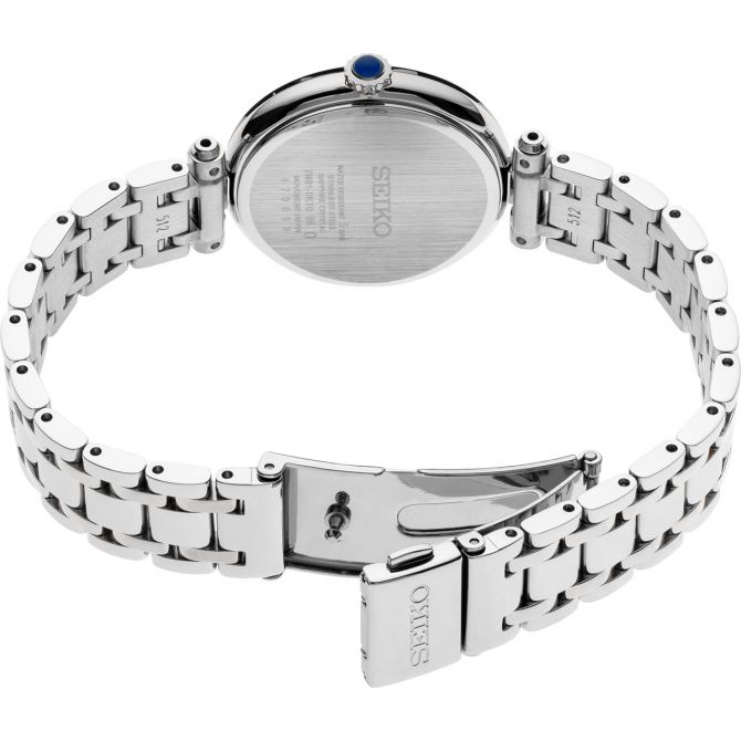 mahalo☆ Seiko Diamonds 30mm Stainless Steel Watch, Blue Mother of