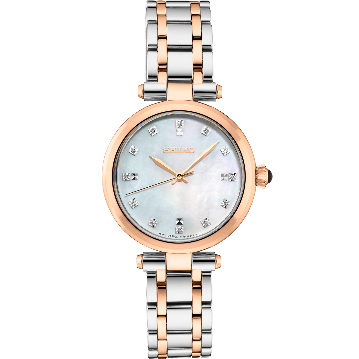 ＳＥＩＫＯ　ＳＷＥＥＴ　ＣＯＬＬＥＣＴＩＯＮ Seiko Diamonds 30mm Two Tone Watch, Rose Gold and Silver