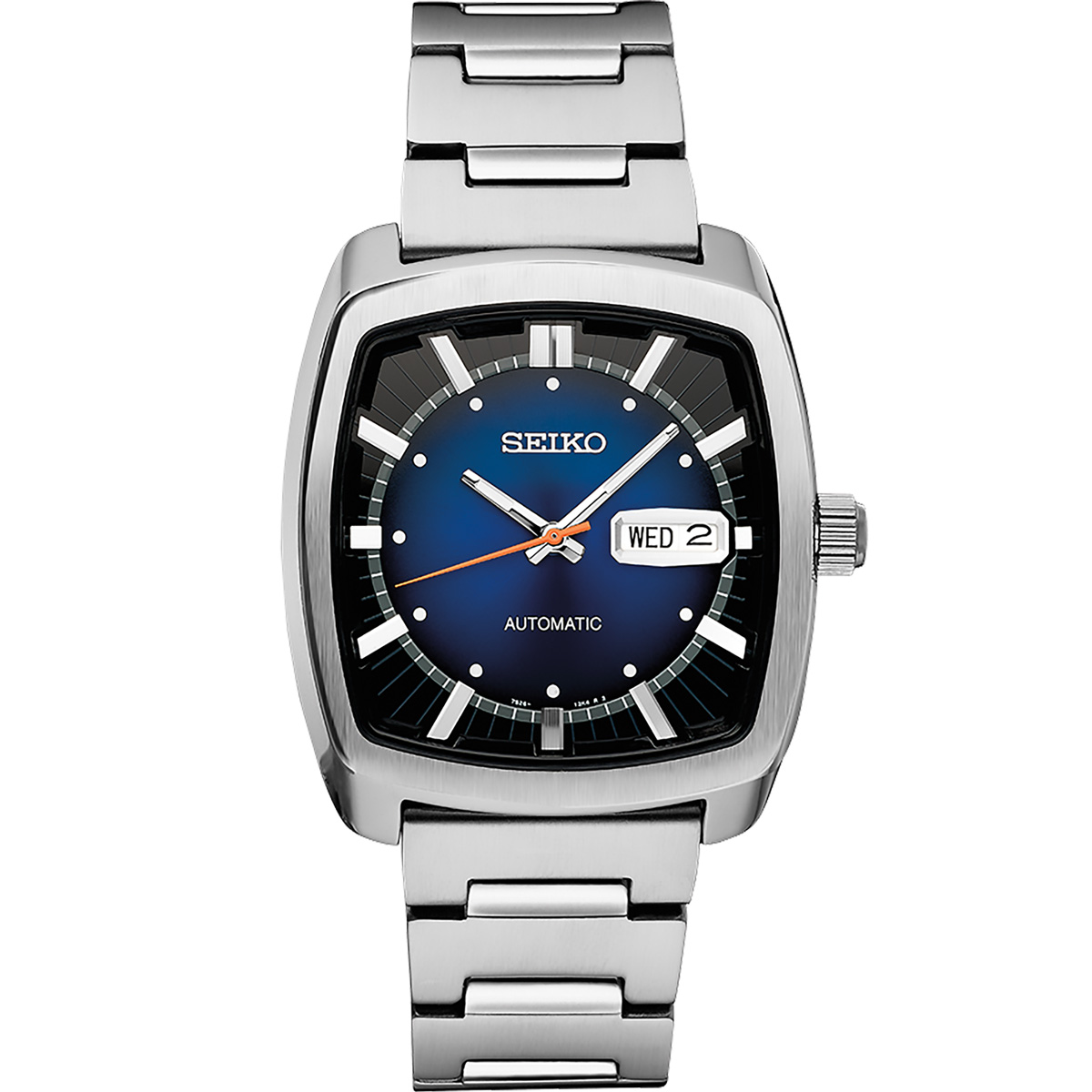 Seiko Recraft 39.5mm Stainless Steel Watch, Blue Dial