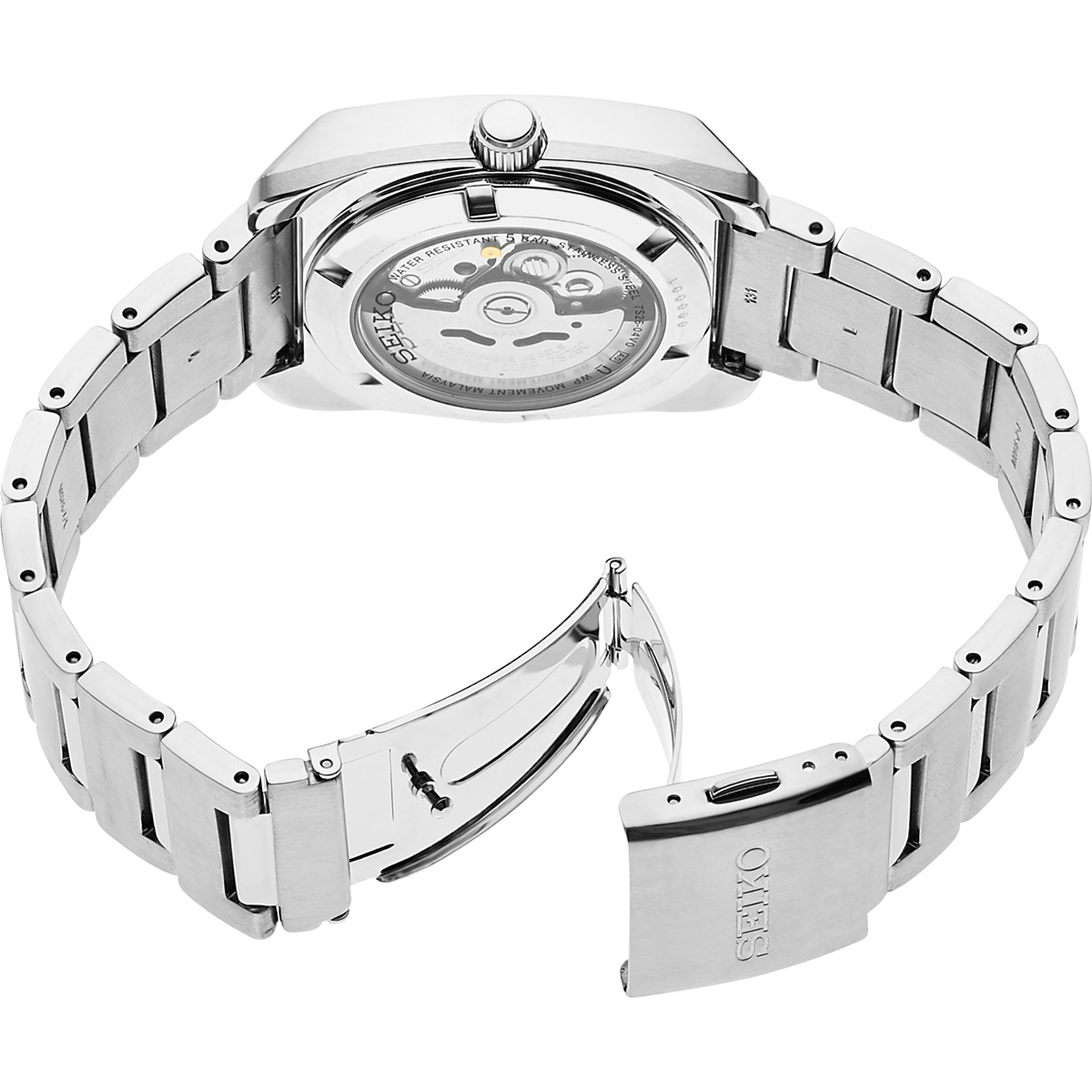 Seiko Recraft 39.5mm Stainless Steel Watch, Blue Dial