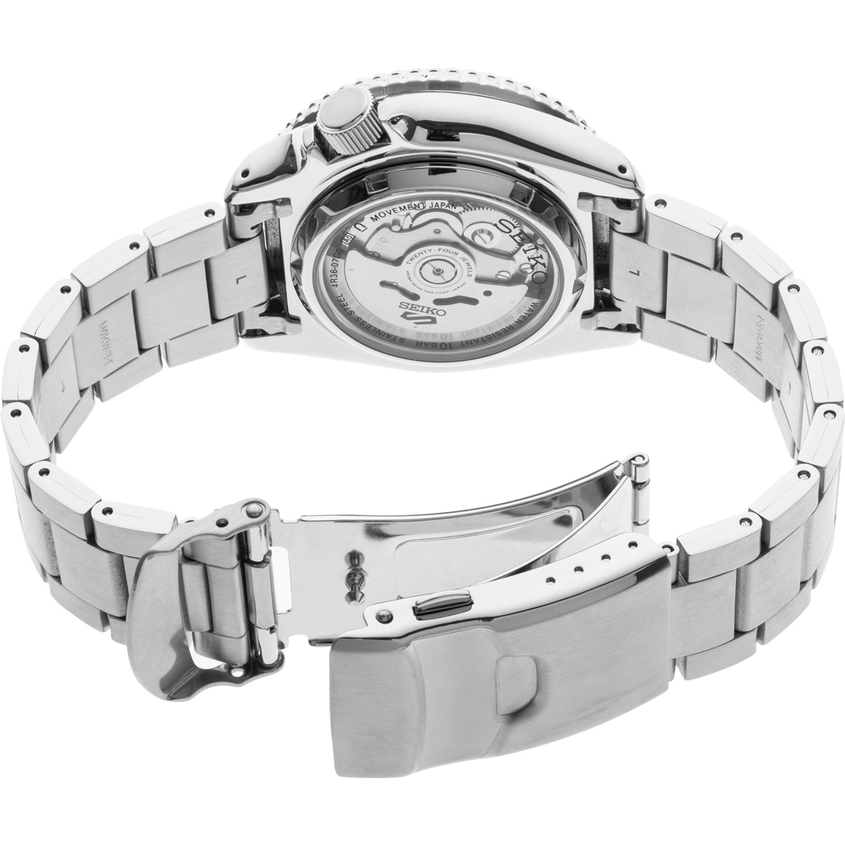 Seiko 5 Sports 42.5mm Stainless Steel Watch, Blue Sunray Dial