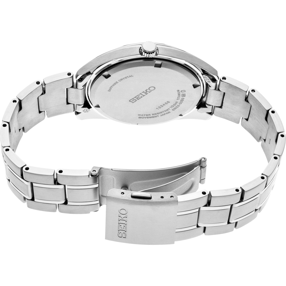 Seiko Essentials 40.2mm Stainless Steel Watch, Blue Sunray Dial