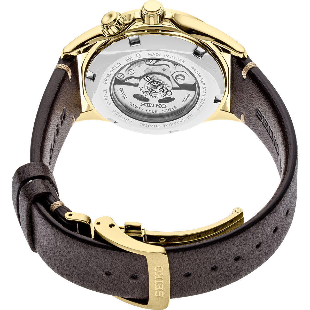 Seiko Prospex 39.5mm Watch, Green and Gold Tone Dial