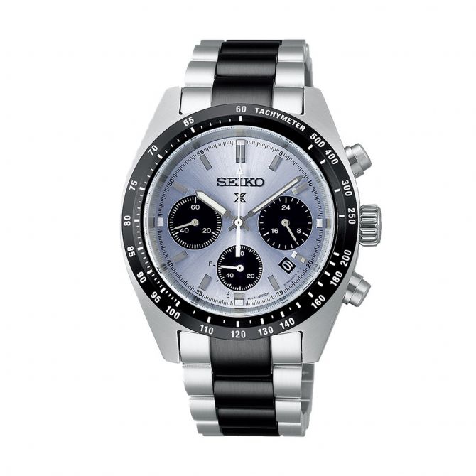 Seiko Prospex Speedtimer Chronograph 39mm Watch Limited Edition Light Blue and Black Dial SSC909 Borsheims