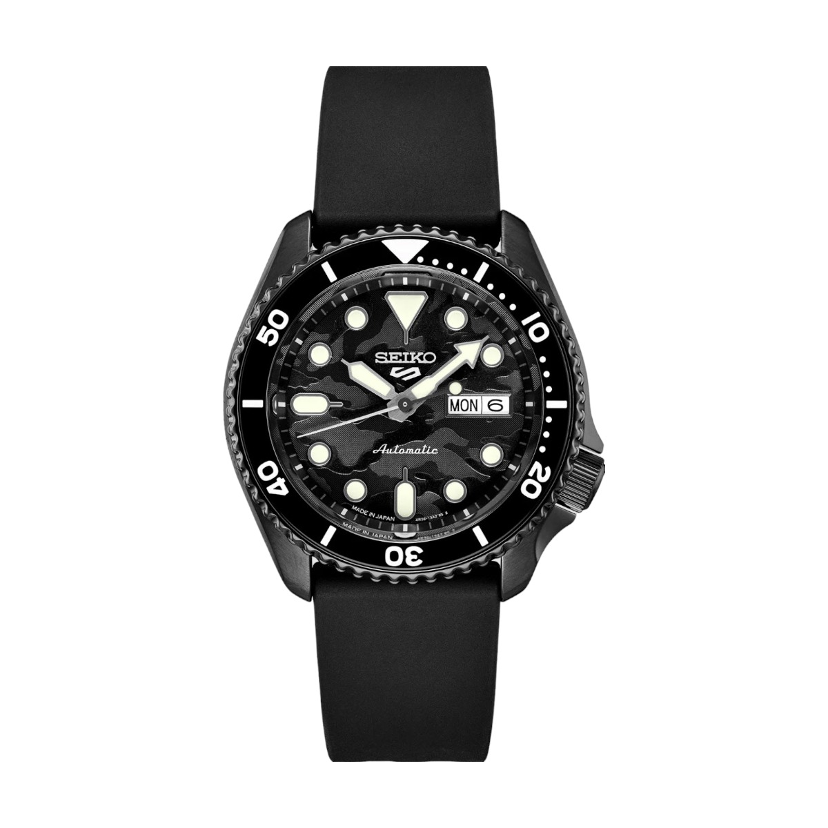 Seiko 5 Sports Yuto Horigome Limited Edition 42.5mm Men's Watch, Black Camo Dial