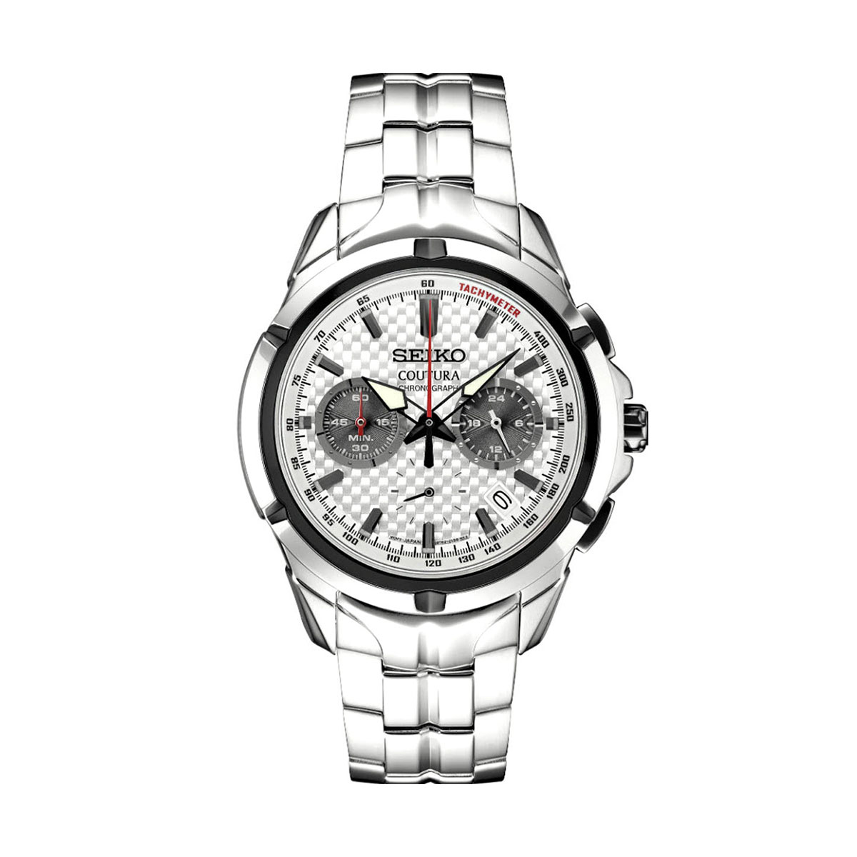 Seiko Coutura 42mm Men's Watch, Silver Dial