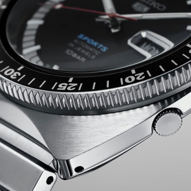 Seiko 5 Sports 39.5mm Men's Watch, Limited Edition Black Dial