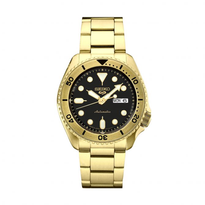 Seiko 5 Sports 42.5mm Men's Watch, Black Dial
