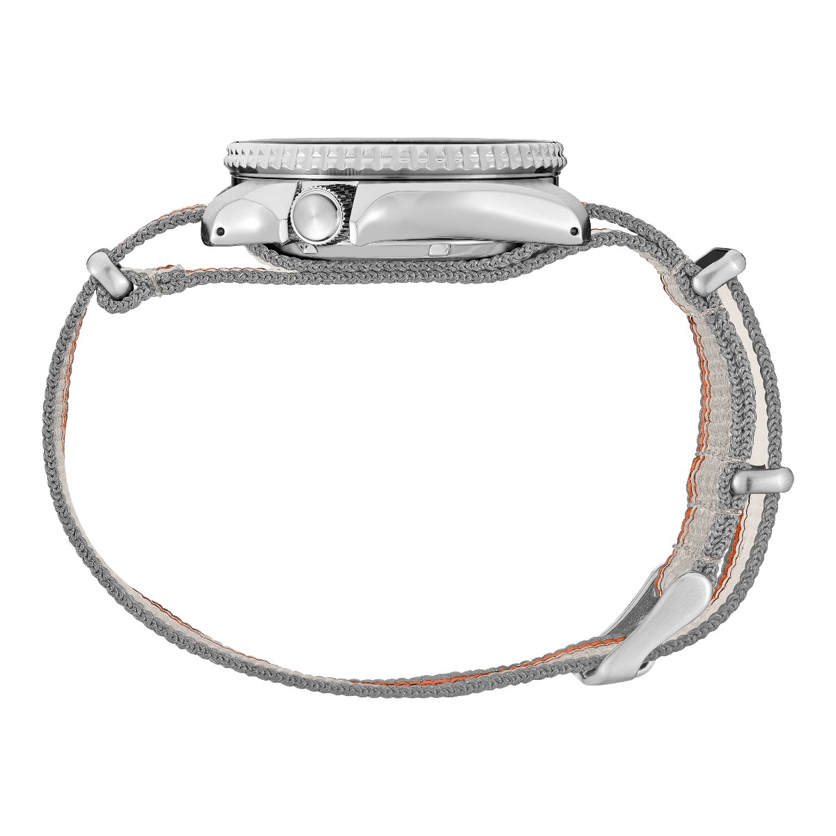 Seiko 5 Sports 46mm Men's Watch, Orange and Silver Stripe Dial