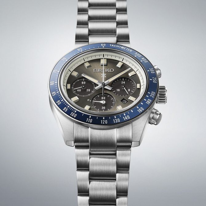 Seiko Prospex Speedtimer Solar Chronograph Watch Blue SSC939 Borsheims