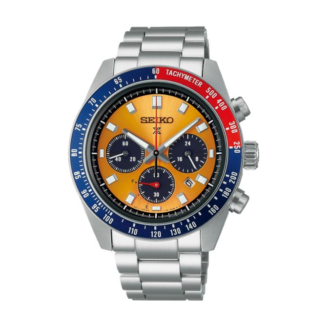 Seiko Prospex Speedtimer 41.4mm Men's Watch, Yellow Gold Dial