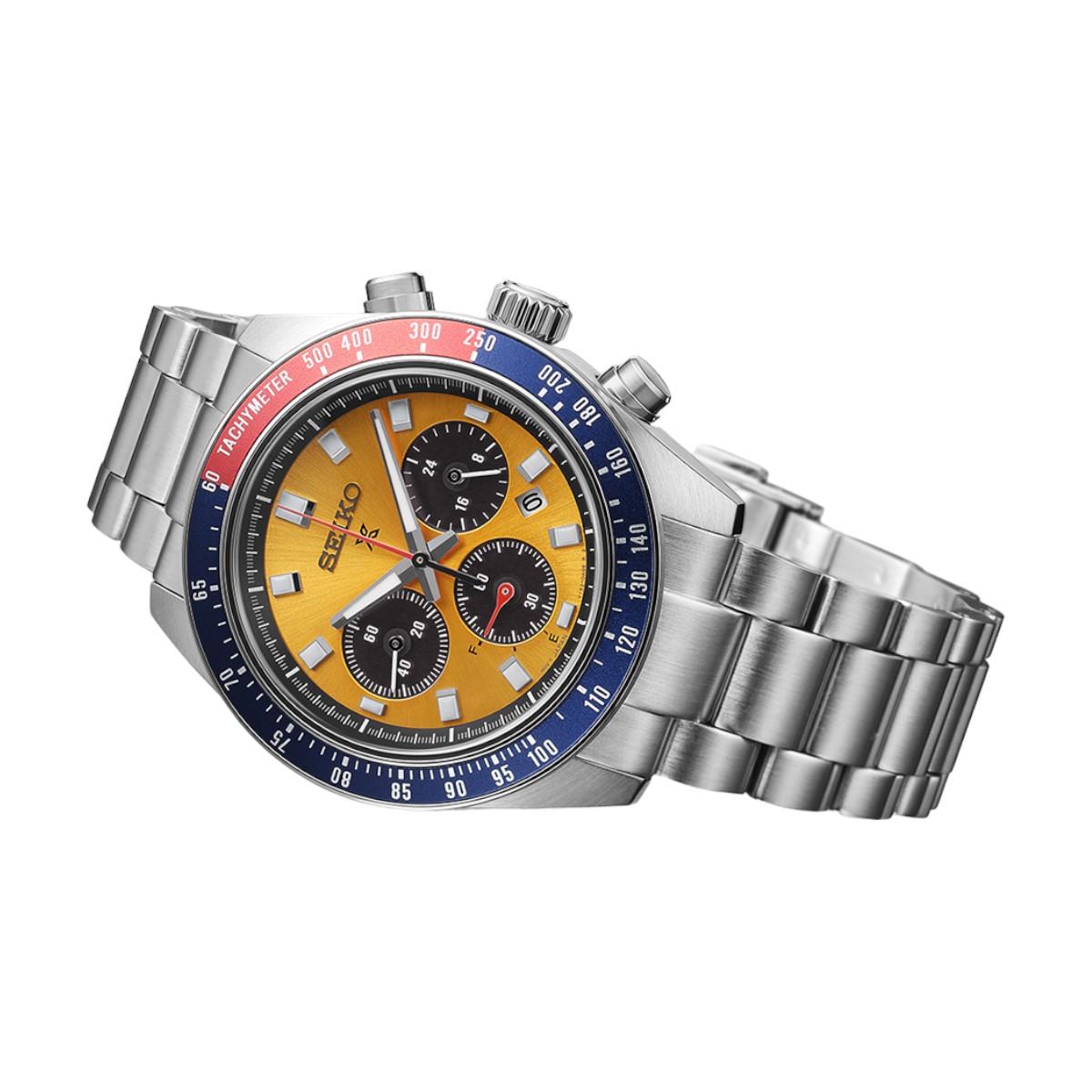 Seiko Prospex Speedtimer 41.4mm Men's Watch, Yellow Gold Dial