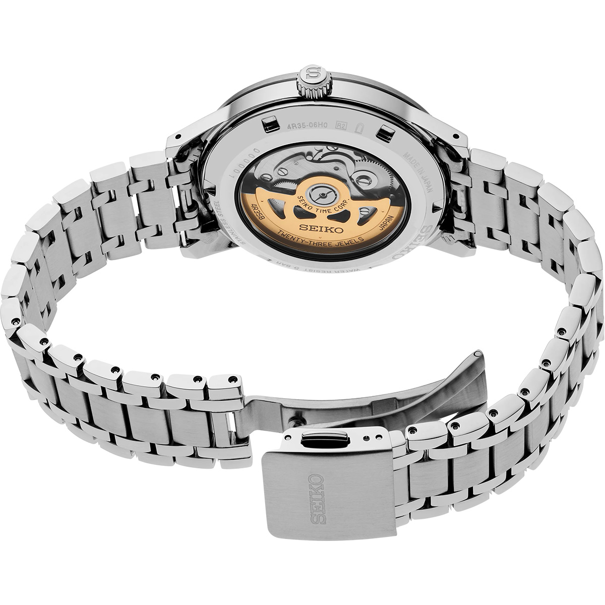 Seiko Presage Style60s 39.5 mm Stainless Steel Watch, Blue Dial