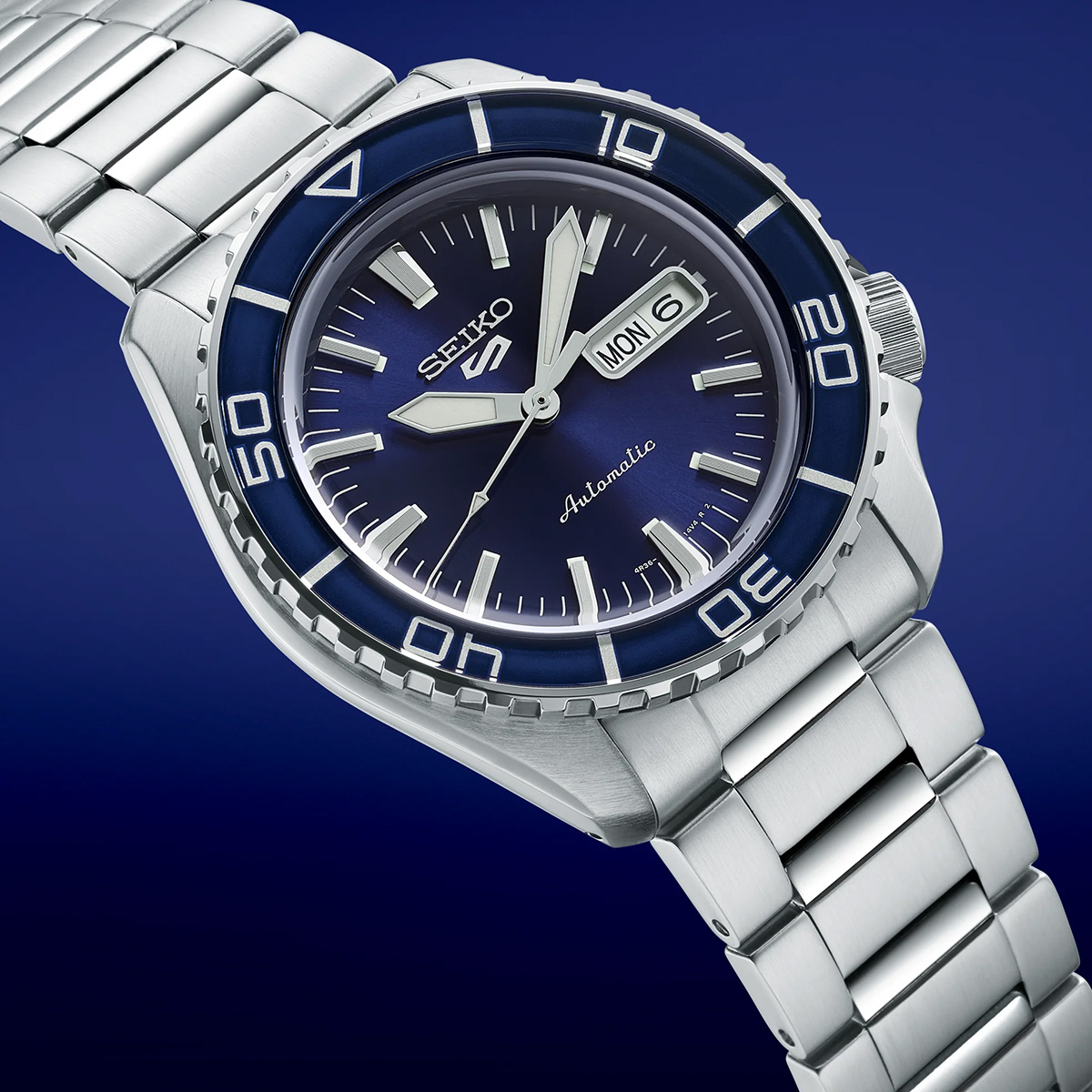 Seiko 5 Sports Stainless Steel 42.5 mm Watch, Blue Dial