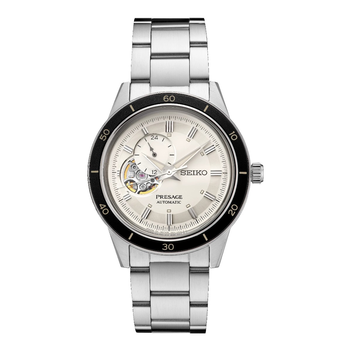 Seiko Presage 41mm Men's Watch, Ivory Skeleton Dial