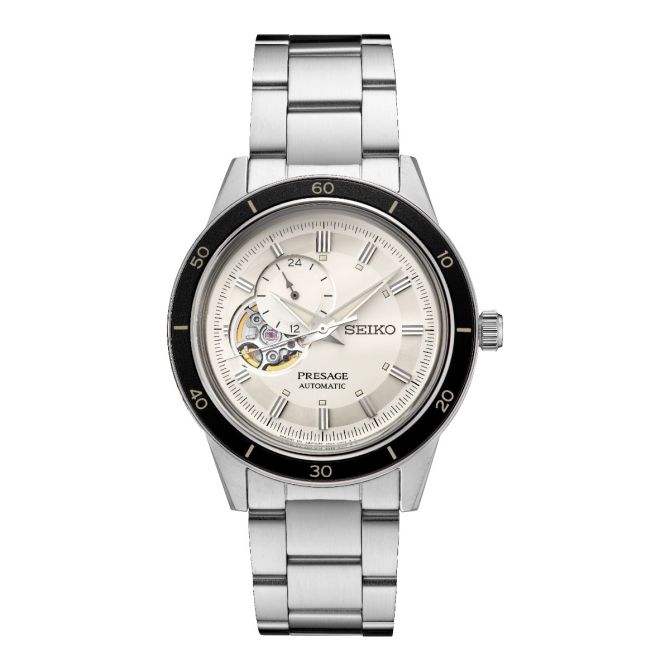 Seiko Presage 41mm Men's Watch, Ivory Skeleton Dial