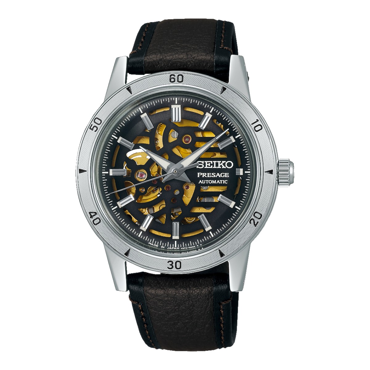 Seiko Presage 39.5mm Men's Watch, Skeleton Dial