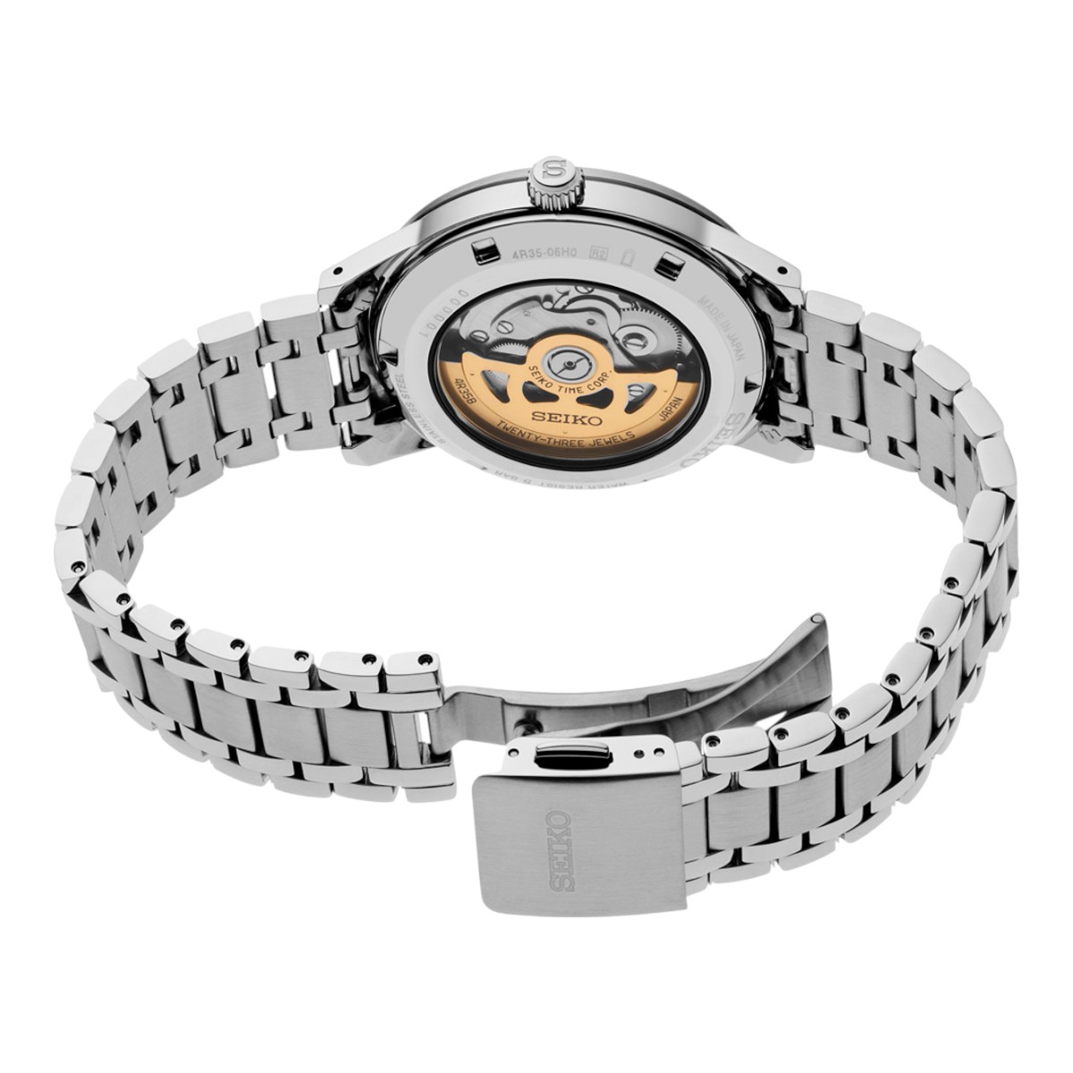 Seiko Automatic 39.5mm Men's Watch, Light Blue Dial