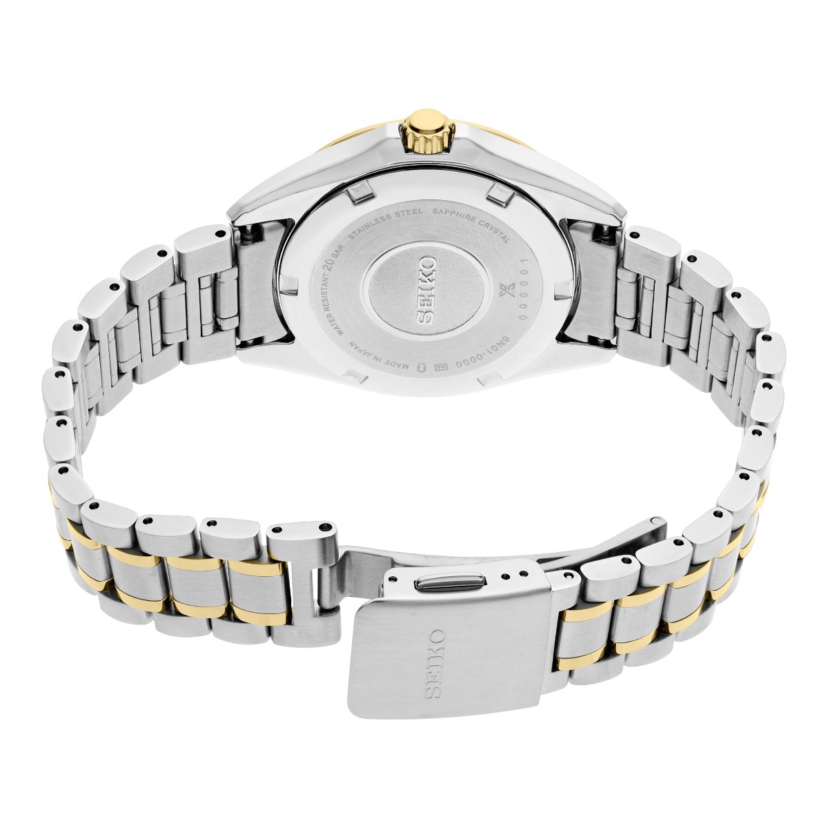 Seiko X Prospex 34mm Women's Watch, Gold and Mother Of Pearl Dial