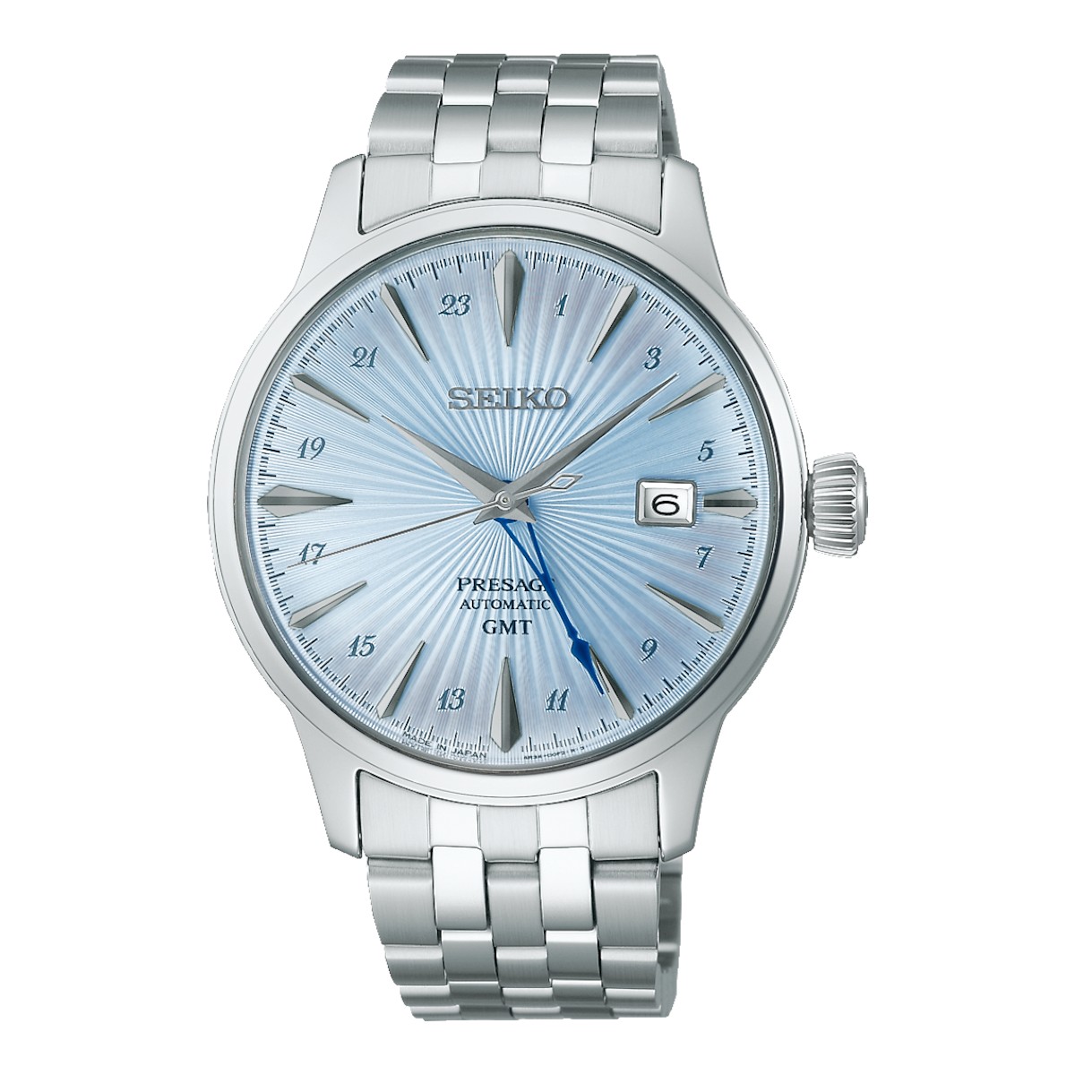 Seiko Presage Cocktail Time 40.5mm Men's Watch, Light Blue Sunray Dial