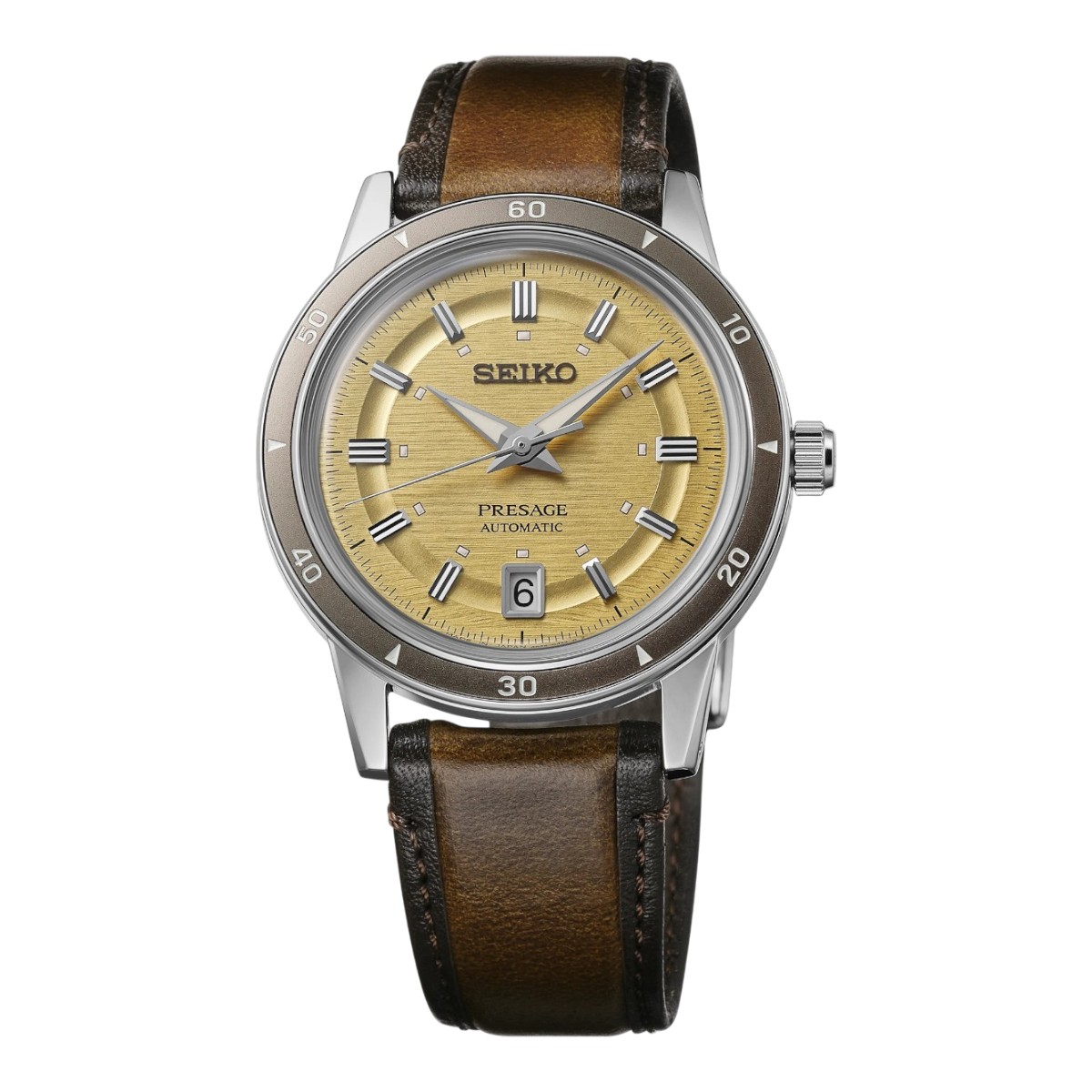 Seiko Presage 39.5mm Men's Watch, Gold Dial