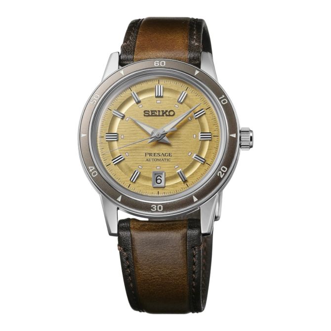 Seiko Presage 39.5mm Men's Watch, Gold Dial