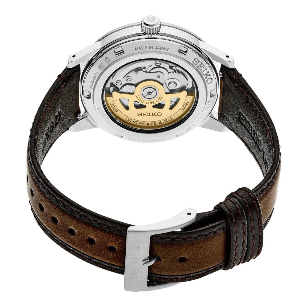 Seiko Presage 39.5mm Men's Watch, Gold Dial