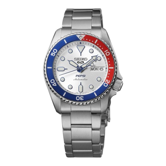 Seiko 5 Sports x Pepsi Automatic 38mm Men's Watch, Limited Edition